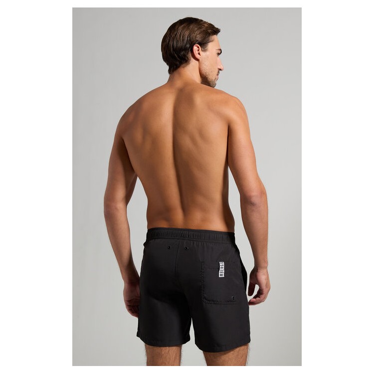 Bikkembergs - Costume a pantaloncino nero / logo bianco taglia L - immagine 2