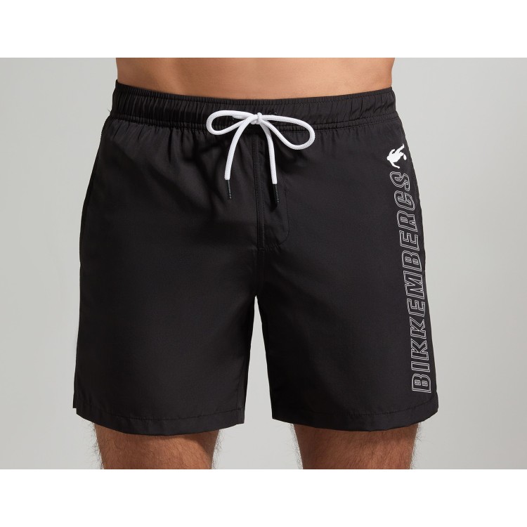 Bikkembergs - Costume a pantaloncino nero / logo bianco taglia L - immagine 3