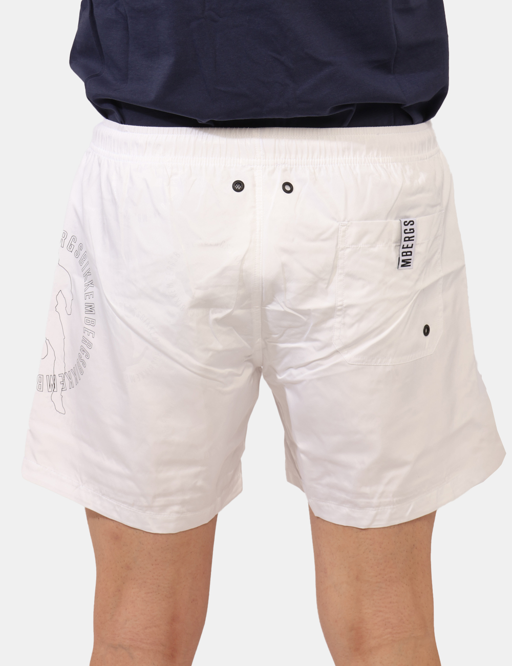 Bikkembergs - Costume a pantaloncino bianco logo nero Taglia M - immagine 2