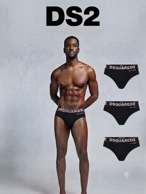DS2 -  3 Slip Uomo Nero in Cotone Elasticizzato - Offerta 10€