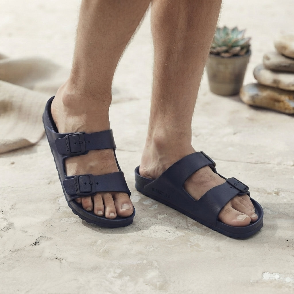 Ciabatte Uomo Modello Nuvola con Doppia Fascia Regolabile