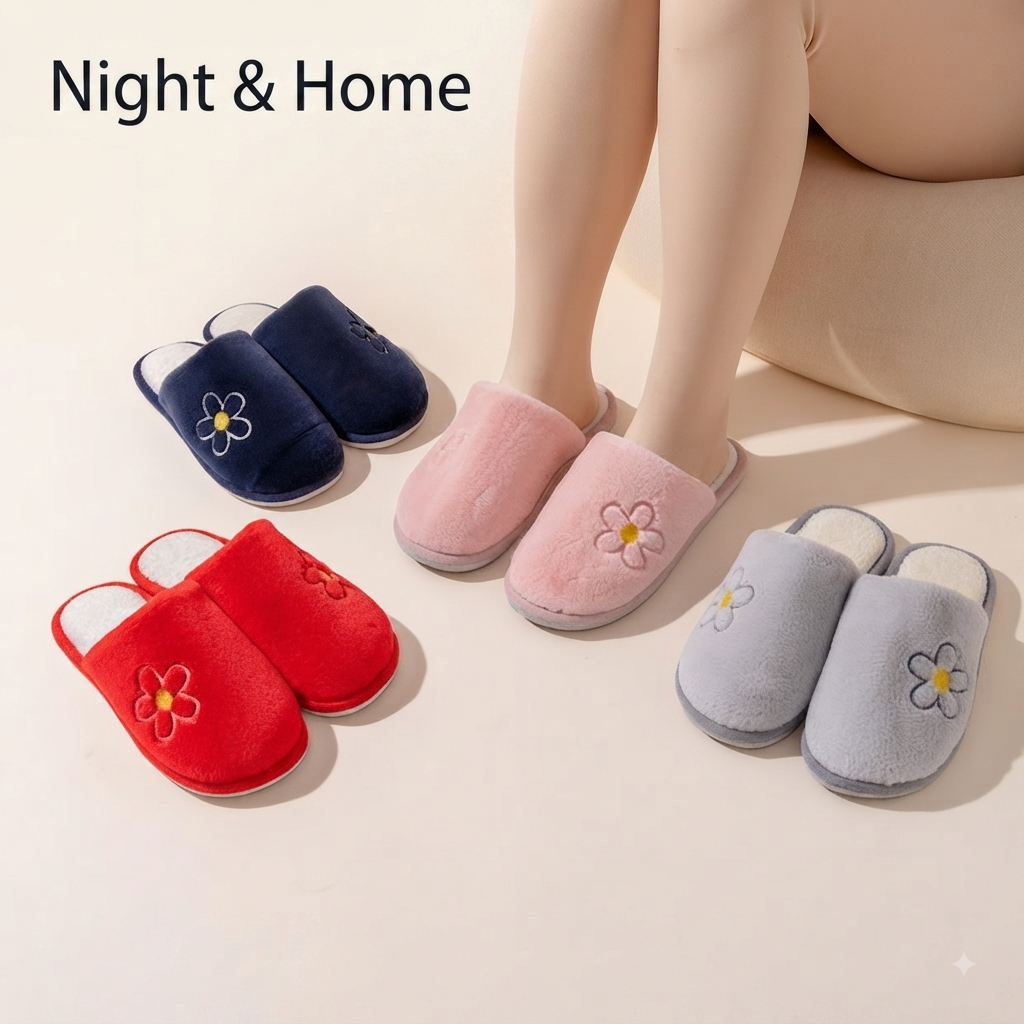Night & Home - Ciabatte Donna Invernali Modello "Margherita"