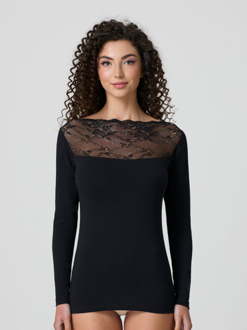 Jadea – Maglia Sottogiacca – Scollo dritto in Pizzo Art. 4464