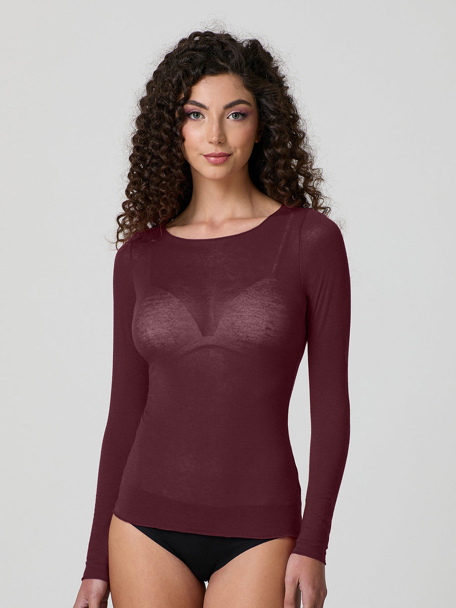 Jadea - Maglia donna art. 4064 manica lunga girocollo in cashmere - immagine 8