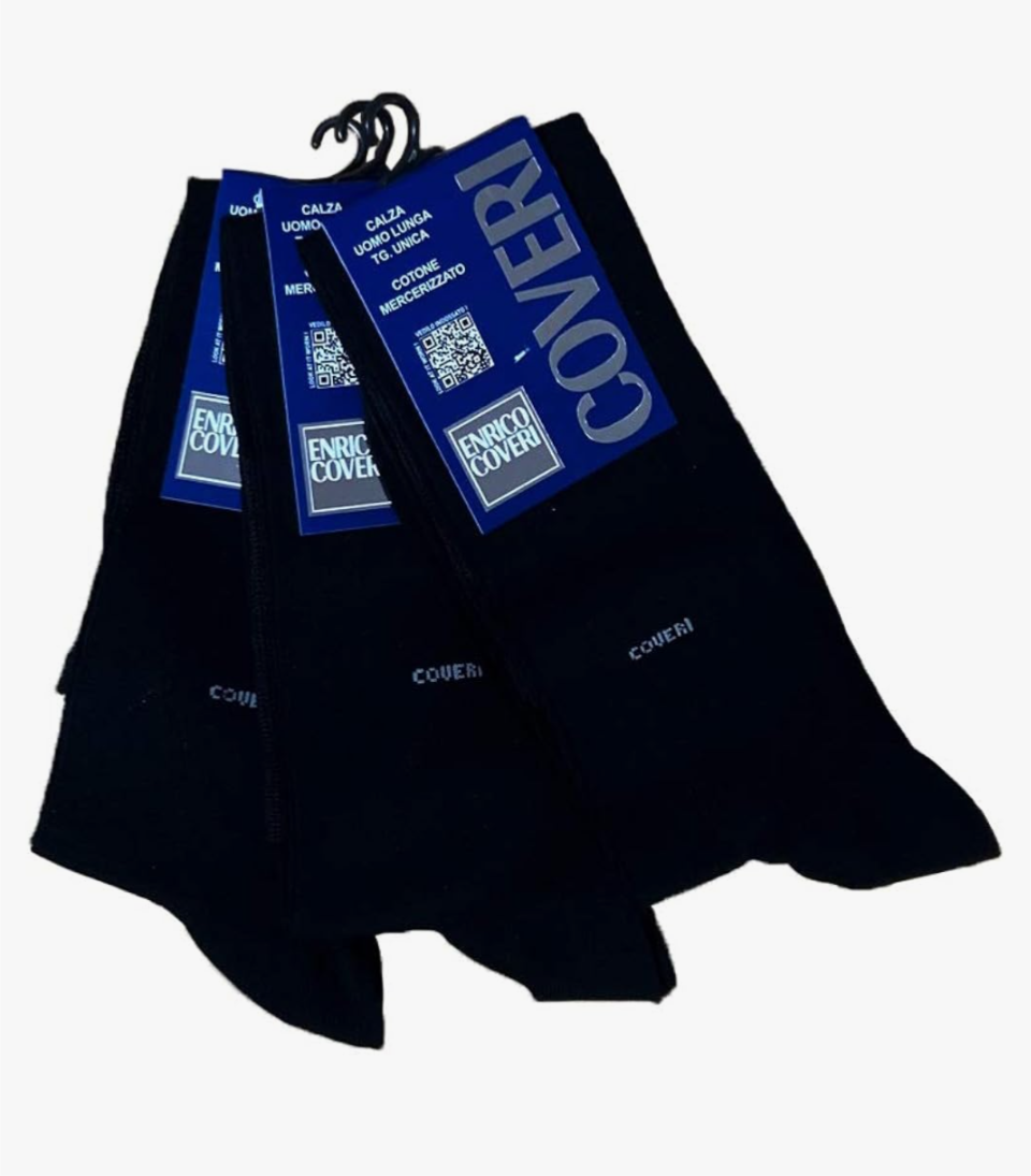 Enrico Coveri - Set di 3 Calzini Lunghi uomo in cotone elasticizzato - immagine 2