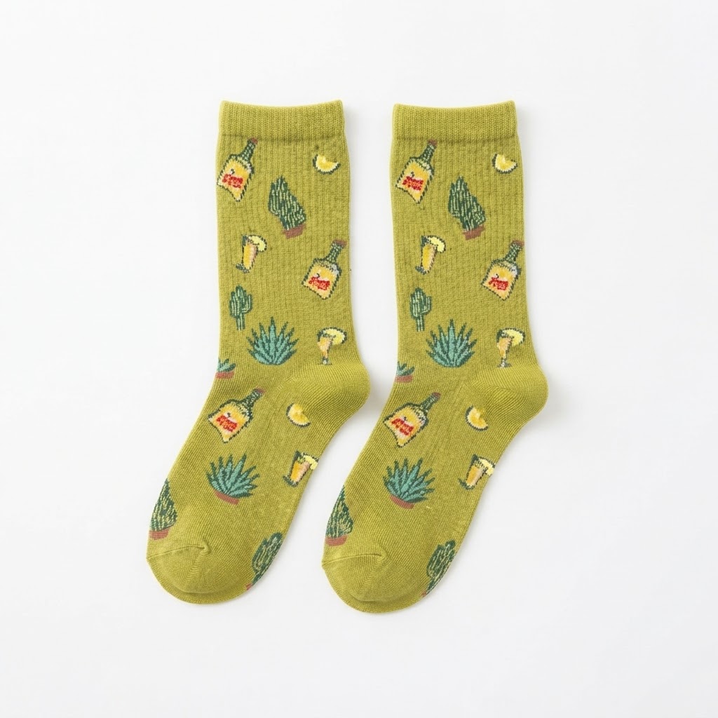 Ironic Socks - Calzini Uomo Verdi Tequila in Cotone elastico - immagine 3