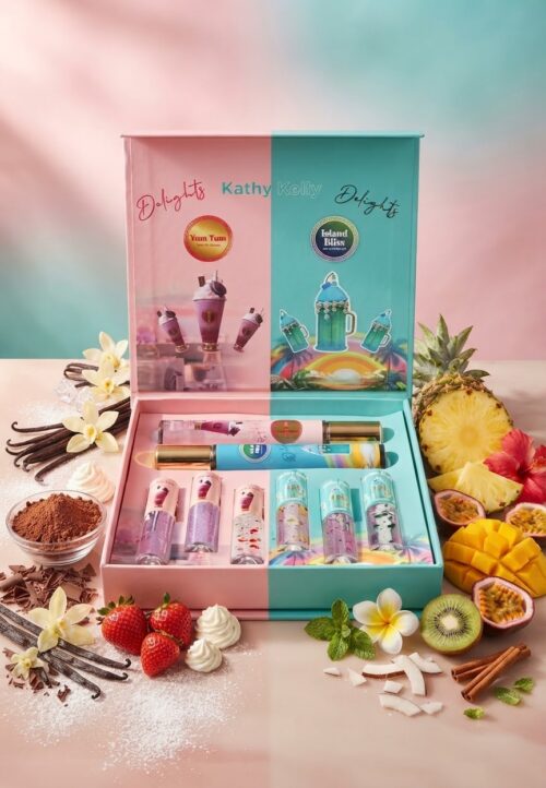 Cofanetto Regalo Kathy Kelly con 2 Profumi e 6 Lip Gloss
