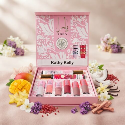 Cofanetto Regalo Kelly Yara: 2 Profumi e 6 Lip Gloss