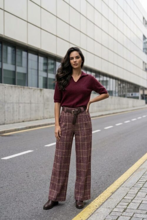 Completo Invernale Modello London - Colore Bordò - Made in Italy