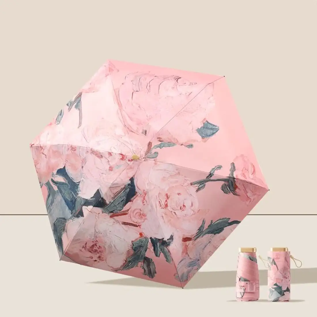 Ombrello Pocket Pieghevole fantasia Rose | Compatto e pratico - immagine 3