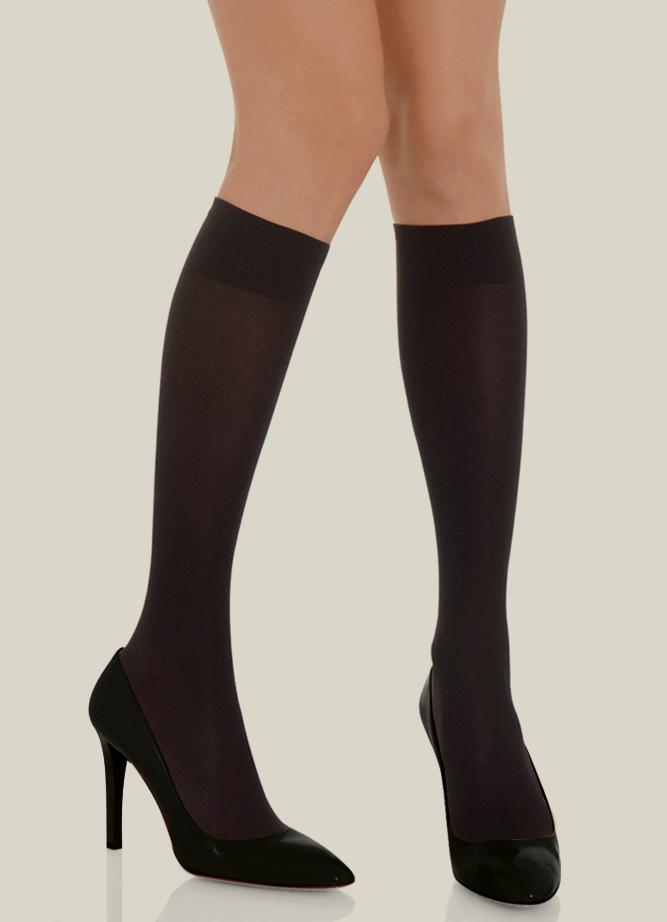 Filodoro - Comfort 60 - Gambaletto Nero in microfibra coprente - immagine 2