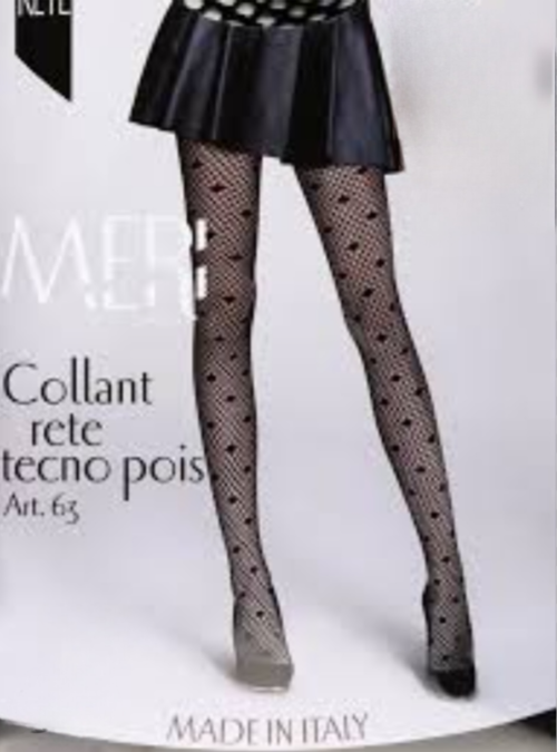Meri - Collant Rete Tecno Pois art.63 - Made in Italy