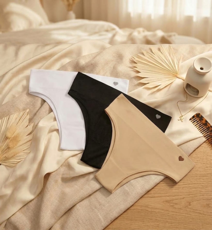 Tress - 3 Slip Brasiliana a vita alta in morbida microfibra
