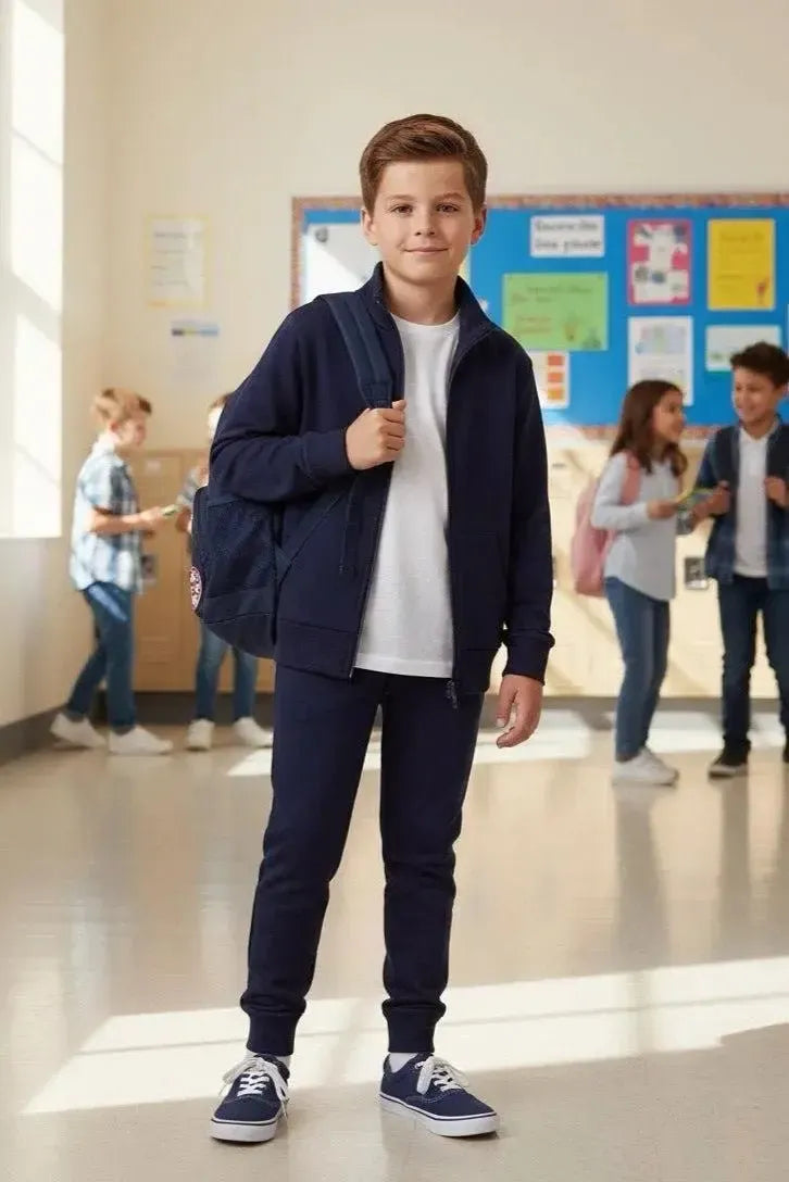 Ambrosino - Tuta scolastica invernale bambini / ragazzi Total Blu