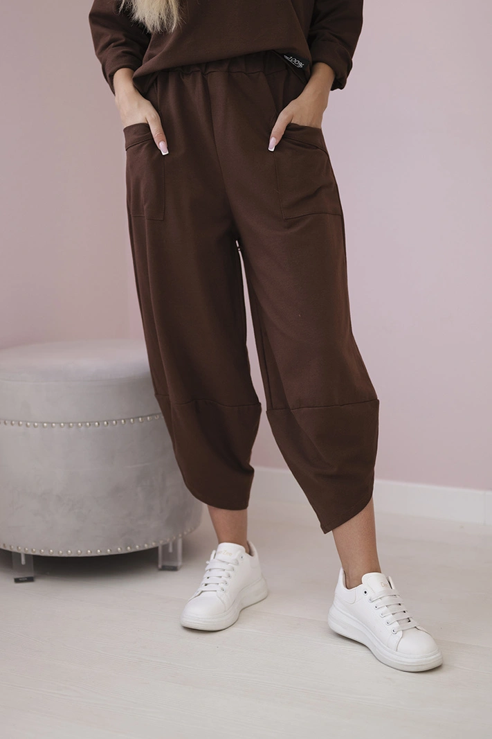 Tuta donna Japan – Maniche lunghe in cotone in colore Marrone - immagine 4